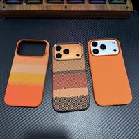 Funda Magnética Rígida de PC con Textura de Lujo para iPhone 18 17 16 15 14 13 Pro Max, Carcasa Protectora Antigolpes para Teléfono Móvil