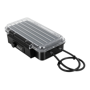 Portable Safe Combination <strong>Lock</strong> <strong>Box</strong> Mini Beach Travel Safe Waterproof Small Lockable Boxs <strong>with</strong> Removable Wire Rope - Product Image 1