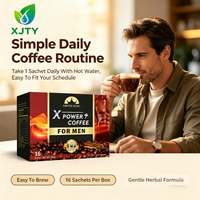 Poudre de café énergétique pour hommes, booster d'énergie naturel avec Maca et Ginseng pour l'endurance des adultes, la vitalité quotidienne et la santé, boisson