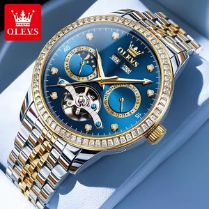   Reloj mecánico automático 7016 para hombre con fase lunar, calendario, diseño hueco, de lujo, resistente al agua y luminoso. - Product Image 3