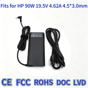 แบบพกพา 90W 19.5V 4.62A 4.5*3.0 มม.สีฟ้าพร้อมพินสาย<span class=keywords><strong>ชาร์จ</strong></span>แล็ปท็อปสำหรับ <span class=keywords><strong>HP</strong></span> ENVY 17 TPN-Q117 TPN-Q118 โน้ตบุ๊ค - Product Image 2