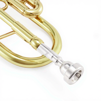 Cross-border Sourcing Brass BB Trumpet Lacquered Gold Finish for Beginners Fully Equipped with All Necessary Accessories