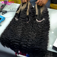 Vente en gros : Meilleur fournisseur de perruques en cheveux humains bouclés birmans bruts avec cuticules alignées, densité 210% 250%, avec closure en dentelle HD transparente