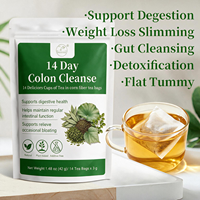 Thé Détoxifiant pour le Nettoyage du Côlon en 14 Jours, 3g x 14 Sachets de Thé, Détoxification Intestinale, Perte de Poids, Thé Amincissant pour un Ventre Plat, Soutien à la Santé Intestinale