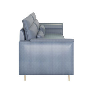 Sofá de diseño italiano con cubierta de cuero y patas de Metal chapadas para sala de estar, hogar y oficina, doble uso, estilo moderno - Product Image 6