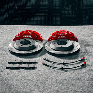 Kits de freno grande de 4 pistones ICOOH de alta calidad DM4 355MM Kits de freno de tamaño de rotor para Golf 5 6 7 <span class=keywords><strong>8</strong></span> - Product Image 6