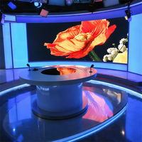 Écran LED incurvé d'intérieur pour location, mur vidéo HD pour studio de télévision, diffusion, scène, événement, taux de rafraîchissement élevé, affichage à épissure sans soudure