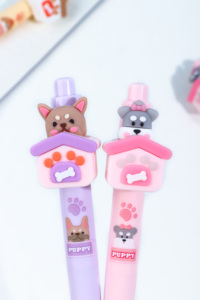 Màu Xanh Kawaii gel mực bút dễ thương Puppy thiết kế đẹp đáng ngạc nhiên phim hoạt hình cao su trường văn phòng phẩm cho sinh viên 0.5mm bằng văn bản - Product Image 6