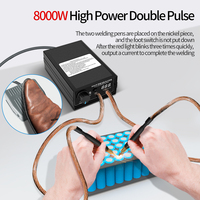 Soudeuse par Points 8000W Haute Puissance Portable Machine de Soudage par Points 0-800A Courant Réglable pour Batterie 18650