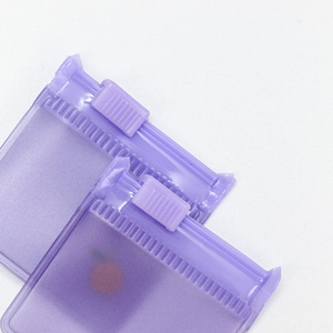 Recycled Fashion Purple Clear Zipper <b>Bag</b> for Ring <b>Packing</b> Customized Logo Printing Hot Selling <b>Bag</b> - Product Image 2