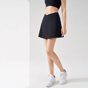 Badminton- en tennisrok met custom logo, cross-waist, <span class=keywords><strong>2</strong></span>-in-1, plus size, pickleball paddle met zakken, hoge taille, zachte minirok - Product Image 4