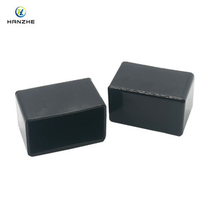 Hanzhe Pvc Pipe Sleeve 20x40mm Black Rectangular Furniture Leg Cover Non Slip Table <b>Chair</b> <b>Pad</b> Protection End Cap Sleeve - Product Image 2