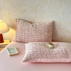 ชุดผ้าห่มฤดูร้อน<span class=keywords><strong>ผ้า</strong></span>ฝ้ายแท้ 100% แบบสองชั้น ทอเส้นด้ายย้อมสีลายแจ็คการ์ด 4 ชิ้น ชุดเครื่องนอนระบายอากาศได้ดี - Product Image 4