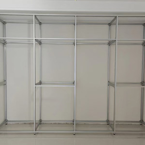 Armadio in Profili di Alluminio, Montaggio Fai-da-Te, Telaio Industriale Personalizzato in Lega di Alluminio Serie 1000, Armadio Guardaroba - Product Image 3