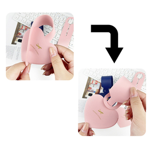 Étiquette de bagage en cuir en forme de cœur simple pour femme, porte-adresse d'identification pour valise de voyage, étiquette de bagage portable pour filles - Product Image 5
