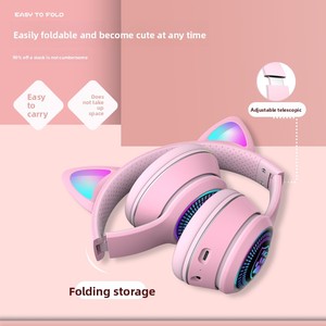 <span class=keywords><strong>Auriculares</strong></span> Inalámbricos <span class=keywords><strong>Bluetooth</strong></span> con <span class=keywords><strong>Orejas</strong></span> <span class=keywords><strong>de</strong></span> <span class=keywords><strong>Gato</strong></span> - <span class=keywords><strong>Auriculares</strong></span> Plegables con Iluminación RGB para Juegos <span class=keywords><strong>de</strong></span> Computadora, Fabricante Original - Product Image 4