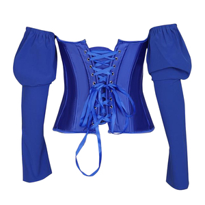 Commercio all'ingrosso Plain White <span class=keywords><strong>Corsetto</strong></span> Top Corsetti Da Sposa Manica Lunga <span class=keywords><strong>Corsetto</strong></span> Top <span class=keywords><strong>Con</strong></span> <span class=keywords><strong>Maniche</strong></span> - Product Image 6