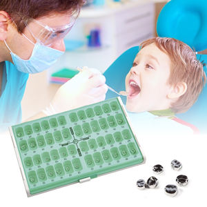 30% 48 pz scatola corona per bambini prefabbricata in acciaio inossidabile corona molare primaria proteggere i denti dentaria ortodontico forniture - Product Image 5