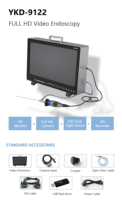 Système d'imagerie médicale hystéroscope portable endoscopie système de caméra endoscope LED