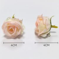 Grenzüberschreitende moderne handgemachte kleine Rosenköpfe aus Seidenstoff – DIY-Kunstblumen für Hochzeitsfotografie und Dekoration