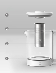 New Mijia Multifunctional Health Pot N1 1.5L High Borosilicate Glass Electric Tea <b>Kettle</b> 800W Fast Heating CN - Product Image 4