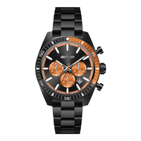 Montre à quartz multifonctionnelle de luxe pour homme, étanche, en acier inoxydable, avec phase de lune