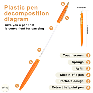 Elegant Pressed ABS Plastic Ball Pen 1.0mm Smooth Writing Custom Printed Logo Low Price Hotel Stationery Promotional Gift Pen - Product Image 3