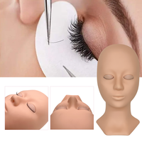 Silicone Plat Modèle Pratique Extension de Cils Tête de Mannequin Layered Eye Lids pour Cils Formation Beauté et Salon Application