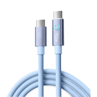 Câble USB-C de charge rapide PD 100W avec arrêt automatique, dissipation thermique en alliage d'aluminium, tressé en nylon, cuivre pur pour imprimante et ordinateur