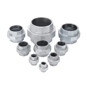 Malleable Iron pipe fittings Plumbing Male and Female union connector fittings 40mm union connector