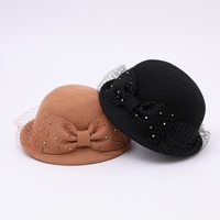 Béret en Laine Australienne Premium Style Français Vintage avec Nœud en Dentelle et Maille, Casquette de Peintre pour Femme, Hiver, Effet Amincissant, Élégant