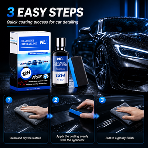 <span class=keywords><strong>Kit</strong></span> de revêtement <span class=keywords><strong>céramique</strong></span> au graphène pour voiture 12H, protection de <span class=keywords><strong>peinture</strong></span> hydrophobe brillante, faible odeur, durée de vie de 3 ans pour le detailing automobile - Product Image 5