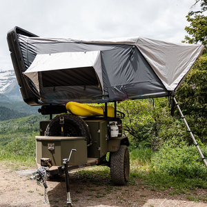Camping Aluminum Roof <b>Top</b> Tent 4 Seasons Tenda Da Tetto Outdoor Dachzelte Camper Roof Tent Hard Shell Car Rooftop Tent For Car - Product Image 1