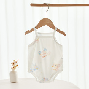Body de Tirantes para Bebé, Unisex, 100% Algodón, Sin Costuras, Delgado, Mono de Verano, Ropa para Recién Nacido - Product Image 4