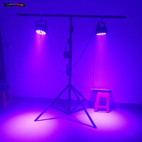 SHEHDS 18x18W RGBWA UV 6in1 Par LED Aluminium Alloy Stage Wash Light DMX512 Flat Par untuk Acara Gereja DJ