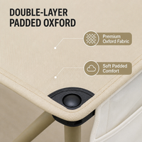 Sac de transport à fermeture éclair en tissu Oxford rembourré à double couche, chaise de camping pliable facilement