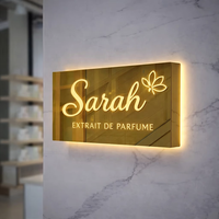 Enseigne Murale Ronde LED Personnalisée pour Extérieur, Logo Commercial 3D, Lettres Lumineuses, Boîte à Lumière Publicitaire LED