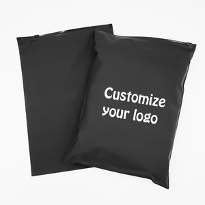 Bolsa con cierre de cremallera con sellado esmerilado de colores rosa y Negro personalizada, impresión mate esmerilada, logotipo del cliente, bolsa de plástico con cremallera para ropa - Product Image 1