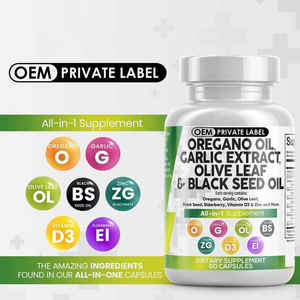 Biocaro minyak <span class=keywords><strong>Oregano</strong></span> kapsul biji hitam ekstrak bawang putih suplemen Elderberry untuk antioksidan kesehatan otot saraf tulang - Product Image 4