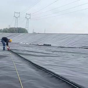 Géomembranes industrielles modernes en polyéthylène HDPE de 40 pieds x 40 pieds, noires, imperméables, pour l'extérieur, élevage de crevettes, barrage minier, revêtement de bassin, <span class=keywords><strong>aquarium</strong></span> - Product Image 6