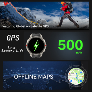 นาฬิกาอัจฉริยะสำหรับผู้ชาย SENBONO DM59 มาพร้อม GPS และแผนที่ออฟไลน์ กันน้ำได้ 5ATM รองรับโหมดกีฬามากกว่า 100 โหมด แบตเตอรี่ใช้งานได้ยาวนาน - Product Image 4