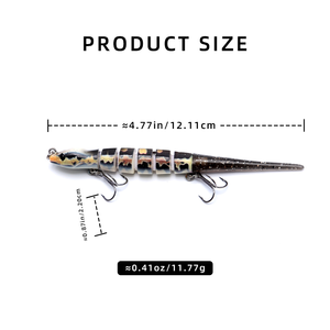 WEI Multi segmento Swimbait <span class=keywords><strong>pesca</strong></span> duro <span class=keywords><strong>e</strong></span> <span class=keywords><strong>pesca</strong></span> morbida spigola che affonda lentamente - Product Image 2