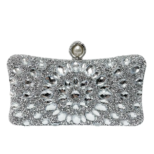 Cross-border New Diamond-encrusted Polyester Women's High-end Fashion <b>Clutch</b> Crossbody Bag Light Luxury Flash Tanjing - Product Image 5