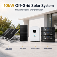 Système d'énergie solaire hors réseau de 4 à 10 kW, kit complet avec contrôleur MPPT, panneaux solaires, garantie de 10 ans, utilisation domestique, CE pour