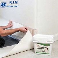 Colle à papier peint prête à l'emploi en seau de 2 kg, à base de riz glutineux, pour usage professionnel en construction, vente en gros pour les magasins de papier peint
