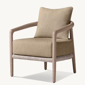 EVIA-Canapé simple moderne haut de gamme en teck patiné, meubles d'extérieur en bois de teck, chaise longue tissée en corde pour <span class=keywords><strong>jardin</strong></span>, patio, nouvel arrivage - Product Image 1
