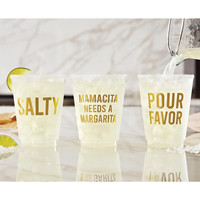 16 Oz. Tasses de fête transparentes personnalisées Tasse de fête de fiançailles de mariage en plastique givré