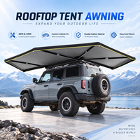 Auvent de toit de voiture 4x4 autoportant TopFire pour camping en extérieur, tente de type Foxwing à 270 degrés
