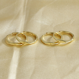 Mode empilant mince votre nom bagues initiales pour filles cadeaux bijoux taille réglable 26 lettres anneaux pour les femmes - Product Image 3