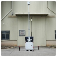 Tour de surveillance solaire HiTOWER 460W avec panneau solaire double orientable et inclinable, mât en acier de 5,5 m, batterie GEL/LFP, contrôleur MPPT